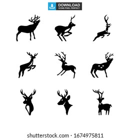 deer icon or logo isolated sign symbol vector illustration - Collection of high quality black style vector icons
