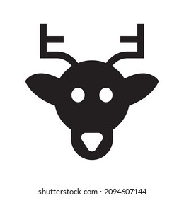 deer icon or logo isolated sign symbol vector illustration - high quality black style vector icons
