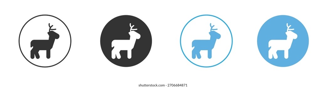 Conjunto de diseño de Plantilla de logotipo de icono de ciervo