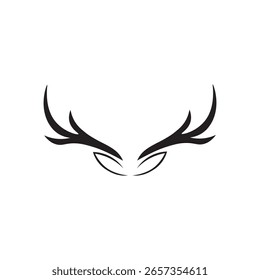 Diseño de Vector de logotipo de icono de ciervo