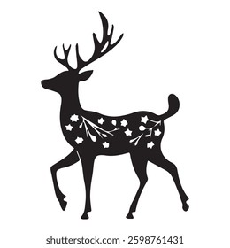 Deer icon logo vector silhouette