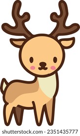 deer icon minimalist illustration vector christmas holidays 