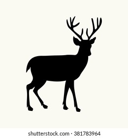 deer icon on the background,vector illustration