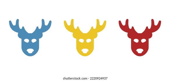 deer icon on a white background, vector illustration