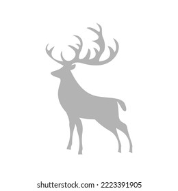 deer icon on a white background, vector illustration