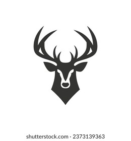 Deer Icon on White Background - Simple Vector Illustration