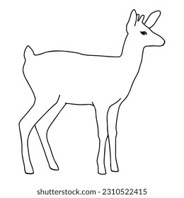 Hirschsymbol. Umrissgrafik des Hirschvektorsymbol für das Web