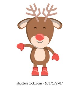 deer icon over white background, colorful design vector illustration