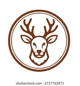deer icon seal vector on white background
Vector stamp icon