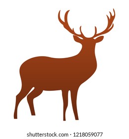 Deer icon. Simple illustration of deer vector icon for web design isolated on white background