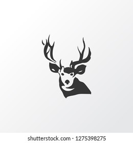 Deer icon symbol. Premium quality isolated antler element in trendy style.