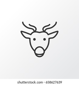 Deer Icon Symbol. Premium Quality Isolated Moose Element In Trendy Style.