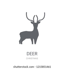 Deer icon. Trendy Deer logo concept on white background from Christmas collection. Suitable for use on web apps, mobile apps and print media.