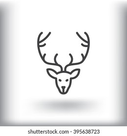 Deer icon vector