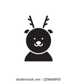 deer icon vector. animal icon glyph style