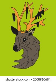 Deer icon, vector illustration Deer