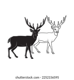 deer icon vector illustration symbol design