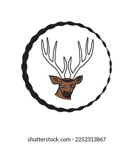 deer icon vector illustration symbol design