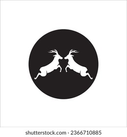DEER ICON VECTOR ILLUSTRATION SYMBOL DESIGN