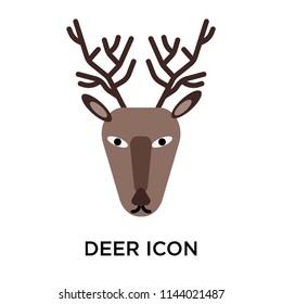Deer icon vector isolated on white background for your web and mobile app design, Deer logo concept