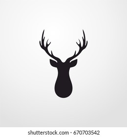 deer icon. Deer vector sign symbol on white background. Deer illustration