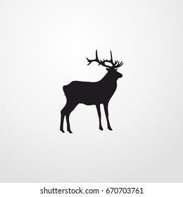 deer icon. vector sign symbol on white background