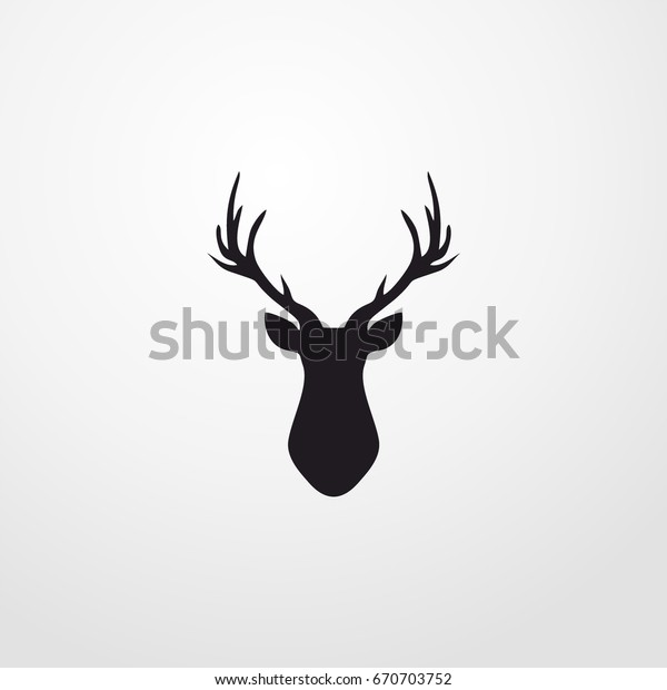 Deer Icon Vector Sign Symbol On Stock Vector (Royalty Free) 670703752