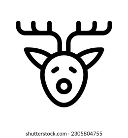 Deer Icon Vector Symbol Design Illustration