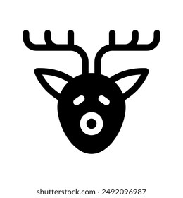 Deer Icon Vector Symbol Design Illustration