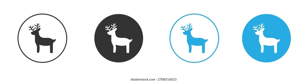 Deer icon For web, mobile.Vector Illustration