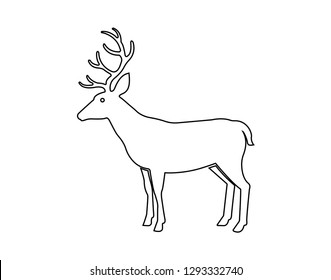 Deer icon for wildlife and nature themed designs