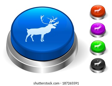 Deer Icons on Round Button Collection