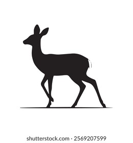 deer illustration background vector silhouette of a deer.