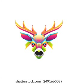Deer illustration design with a colorful appearance