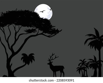 die Reh-Illustration für den Druck
