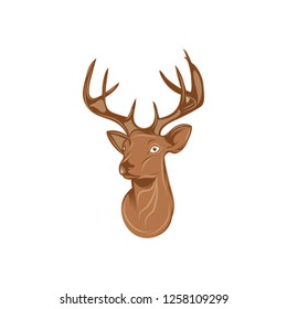 deer illustration logo vector