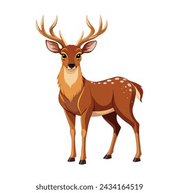 Deer illustration on White Background