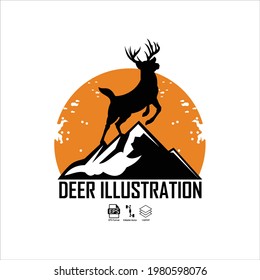 DEER ILLUSTRATION, READY FORMAT EPS 10