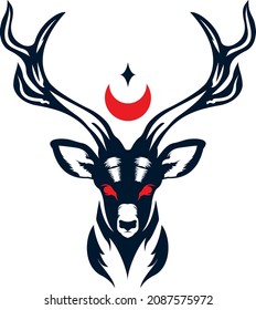 deer illustration is suitable for packaging design, website,
printing and more