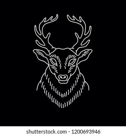 Deer Illustration Traditional Tattoo Flash Stock Vector (Royalty Free ...