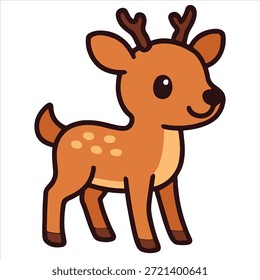 Deer illustration vector colourful design