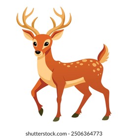 deer illustration Vector design white background