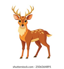 deer illustration Vector design white background