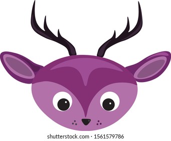 Deer, illustration, vector on white background.