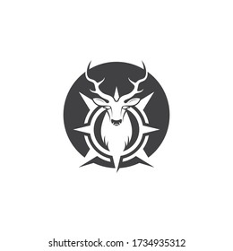 Deer ilustration icon vector design template