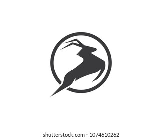 Deer ilustration logo vector template