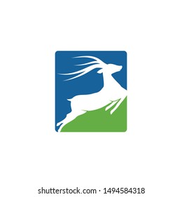 Deer ilustration logo vector template