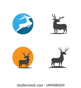 Deer ilustration logo vector template