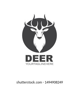 Deer ilustration logo vector template