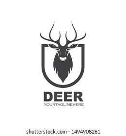 Deer ilustration logo vector template